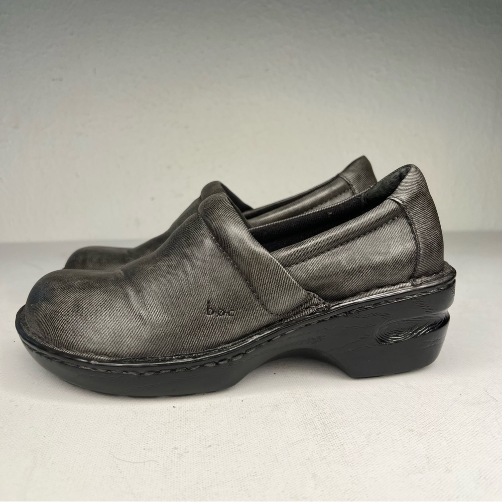 B.o.c. Gray pebble slip on clogs